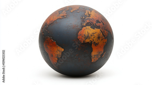 Globe Earth On White Backgr...