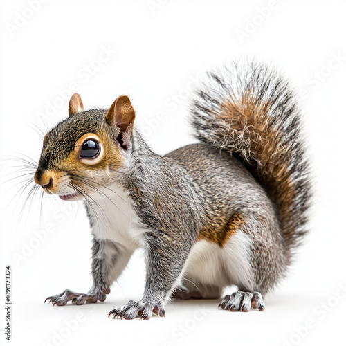 Grey Squirrel Isolated