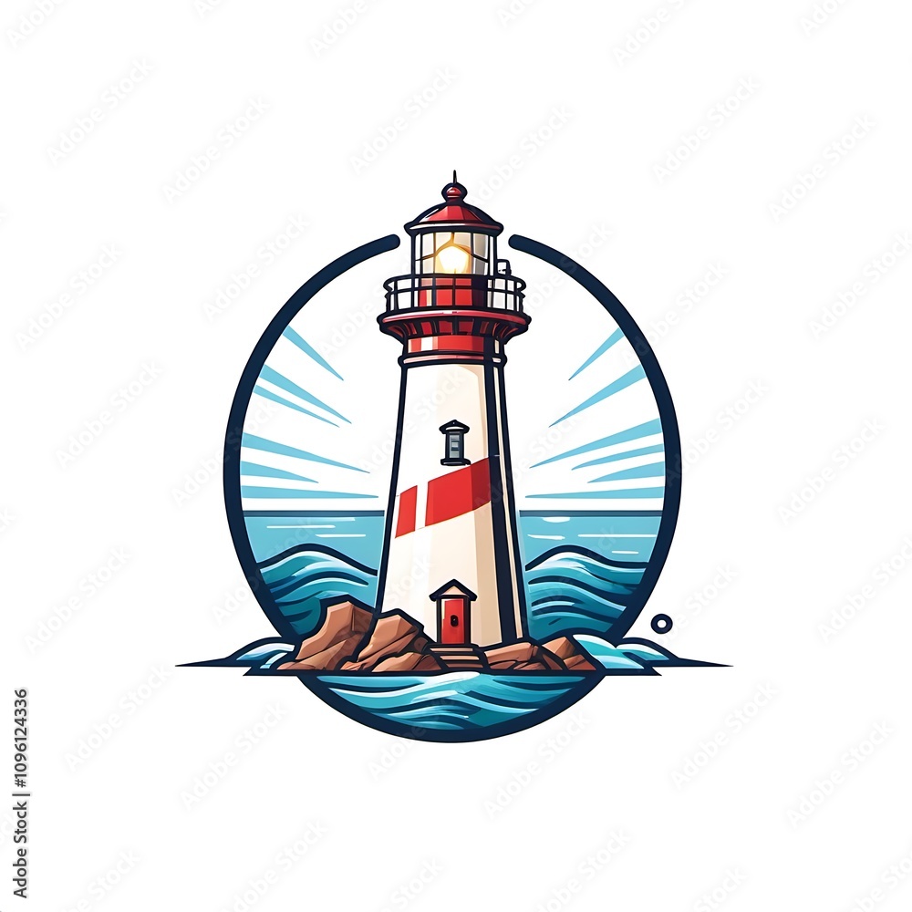 Lighthouse logo design

 isolated on white background 