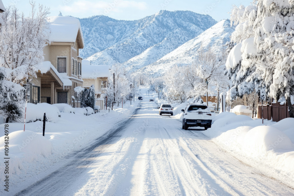 Naklejka premium Santa Fe In Winter