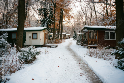 Winter Caravan Scene