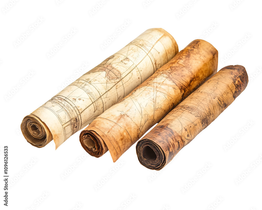 a group of rolled up maps a group of rolled up maps