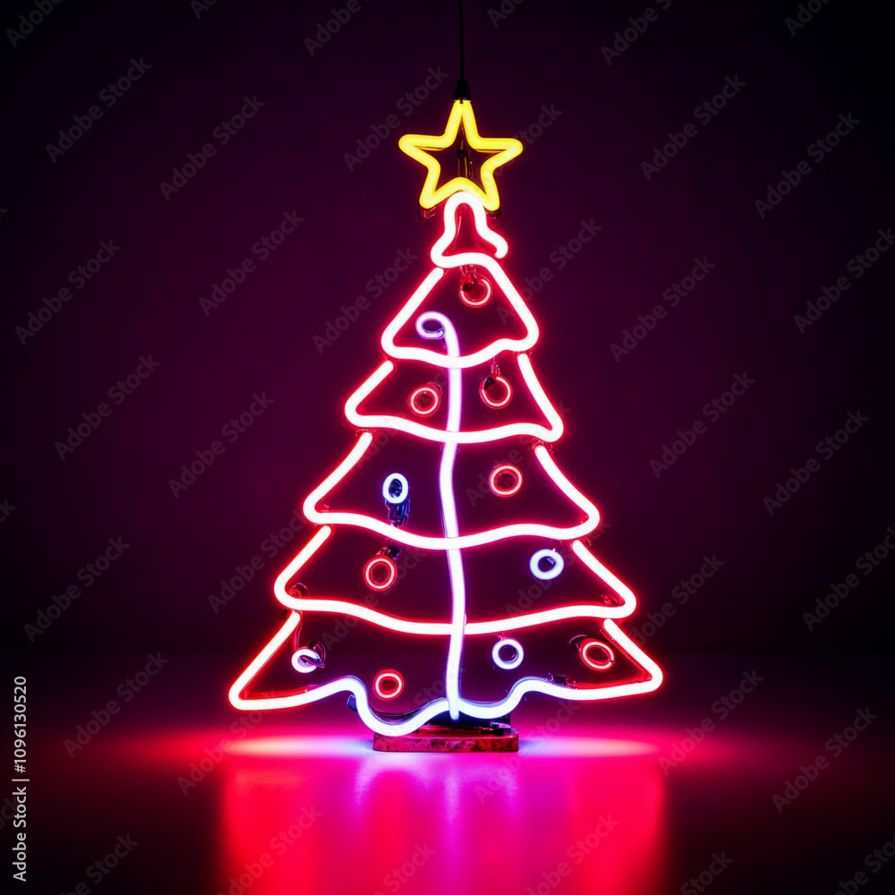 neon Christmas tree neon Christmas tree
