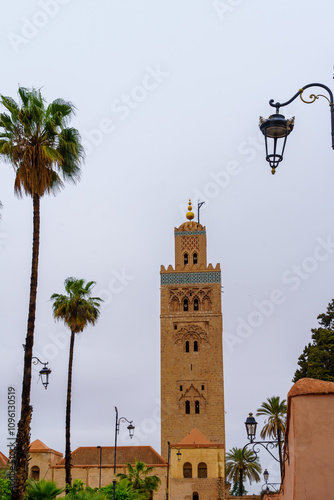 Obraz na płótnie Minaret of the Kutubiyya Mosque, in Marrakesh w salonie