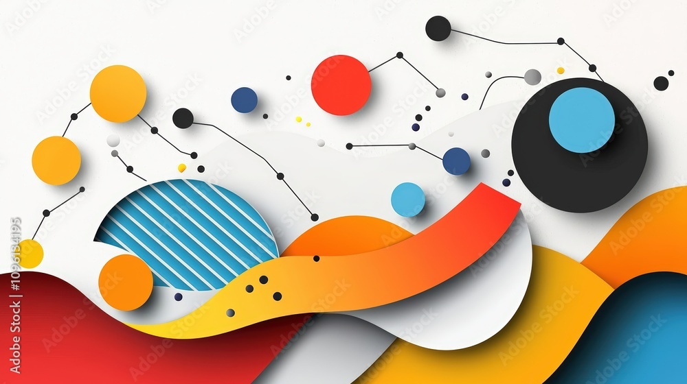 Colorful abstract design on white background Colorful abstract design on white background