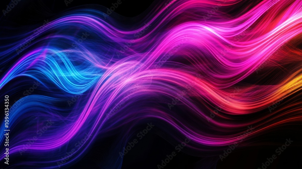 Naklejka premium Abstract Colorful Wave Design