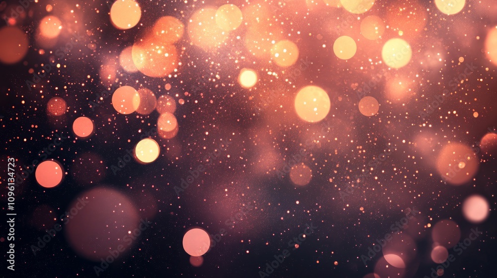 Bokeh Lights Background - Festive Warm Colors