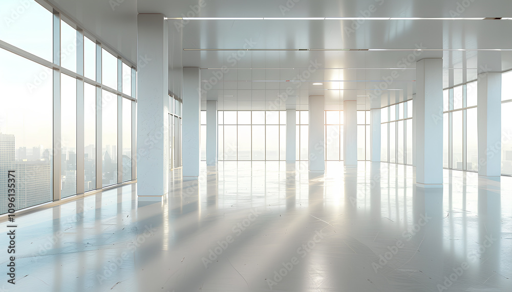 Modern bright interiors empty room Modern bright interiors empty room