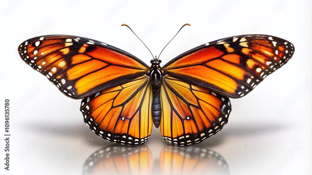 Fototapeta premium Monarch Butterfly Wings - Underside & Reverse - Colorful Landscape