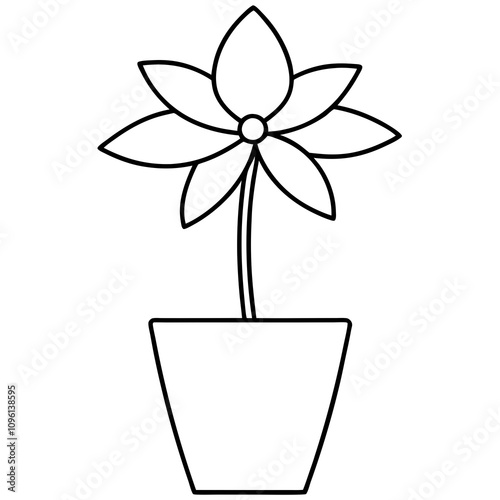 Columbine Flower Vector Art.