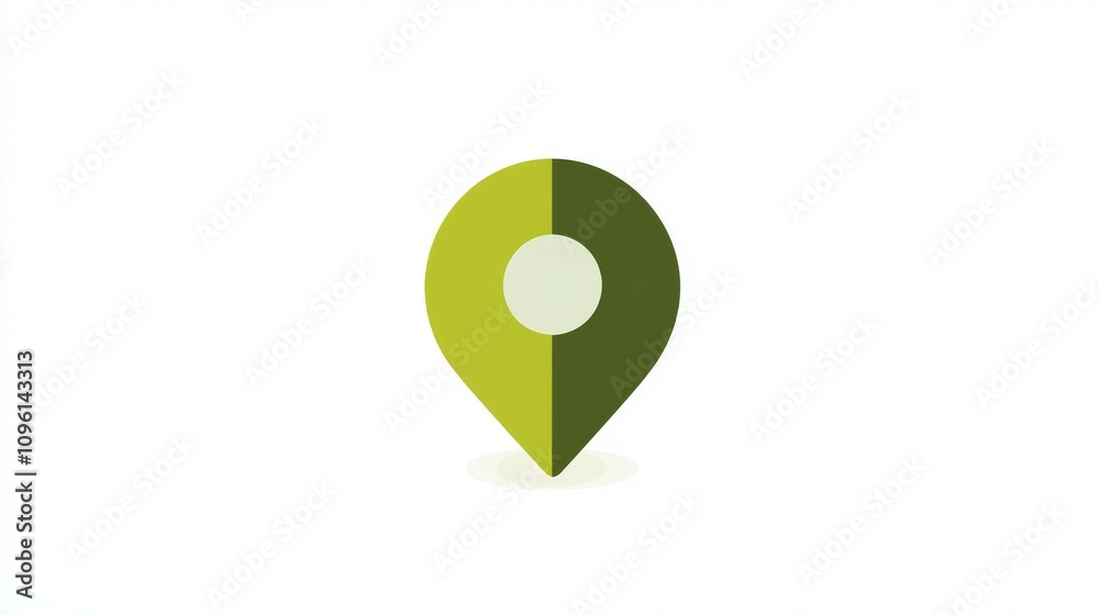 Vector icon location pin on a white background, with a simple design Vector icon location pin on a white background, with a simple design
