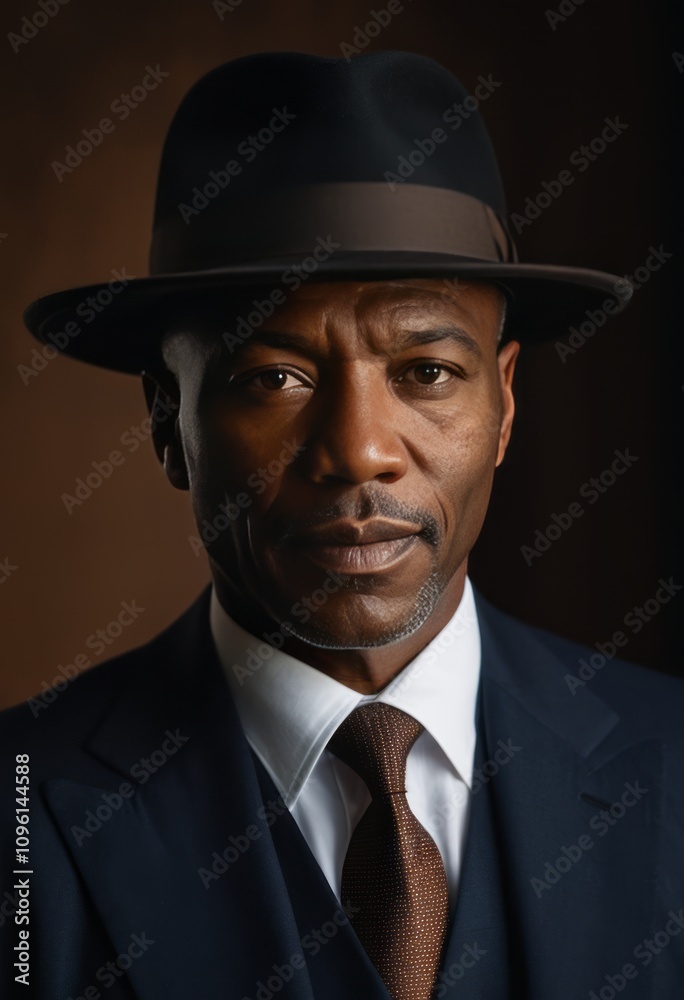 Businessman in old style hat black businessman portrait Ultra realistic Photorealistic hyperdetailed photography soft light head and shoulders portrait cover Businessman in old style hat black businessman portrait Ultra realistic Photorealistic hyperdetailed photography soft light head and shoulders portrait cover