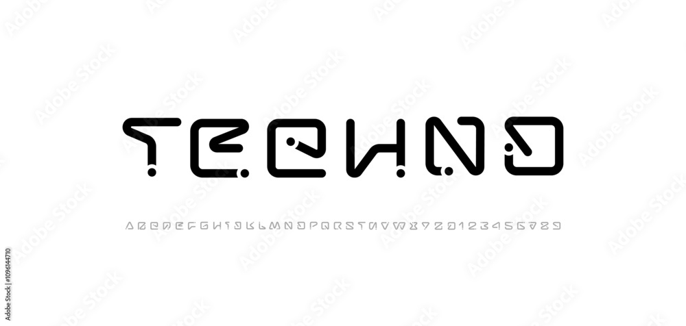 Digital alphabet font made techno style, cyber uppercase letters and numbers made in futuristic style, vector illustration 10EPS Digital alphabet font made techno style, cyber uppercase letters and numbers made in futuristic style, vector illustration 10EPS