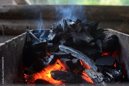 bonfire wood fire flame sparks	