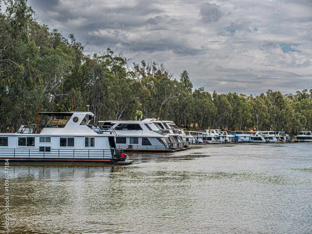  Long Row Of Privately Owned Houseboats