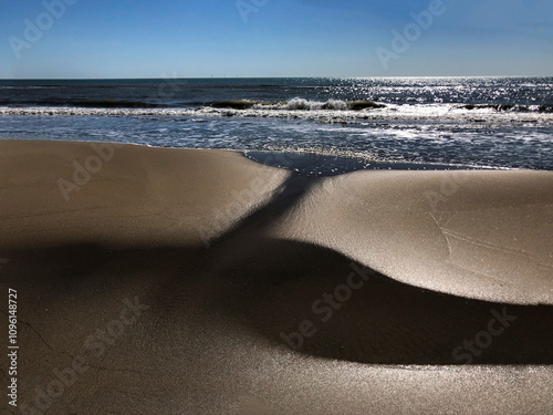 plage de Piémanson au bord de la mer Méditerranée