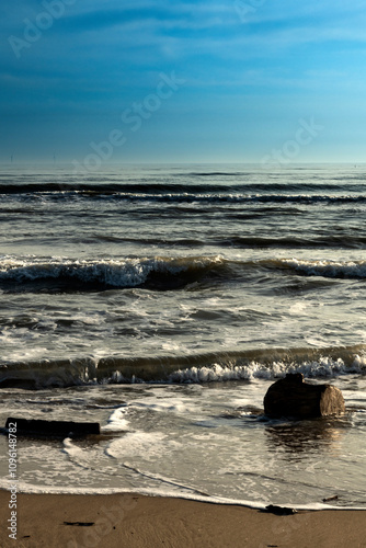 plage de Piémanson au bord de la mer Méditerranée
