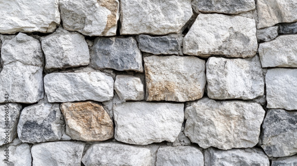 Panoramic view of a gray and white stone wall featuring rough, uneven textures and a mix of light and dark stones, creating a rustic appearance. Panoramic view of a gray and white stone wall featuring rough, uneven textures and a mix of light and dark stones, creating a rustic appearance.