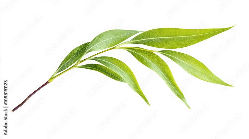 Vibrant Green Leaves on a Branch Vibrant Green Leaves on a Branch