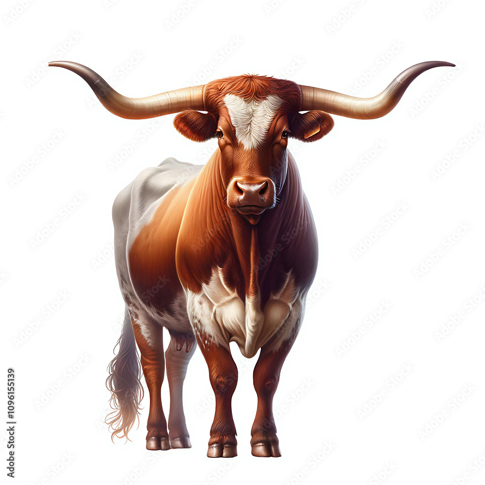 Texas longhorn cattle illustration Texas longhorn cattle illustration