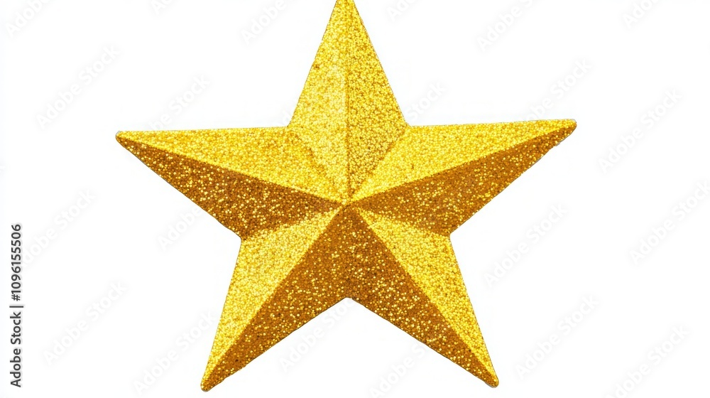 Golden Glitter Star Ornament Golden Glitter Star Ornament