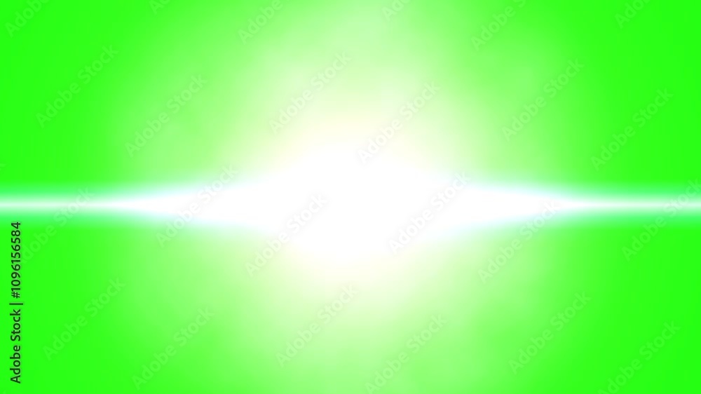 light, burst, flare and fireworks effect on green screen background