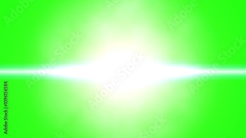 light, burst, flare and fireworks effect on green screen background