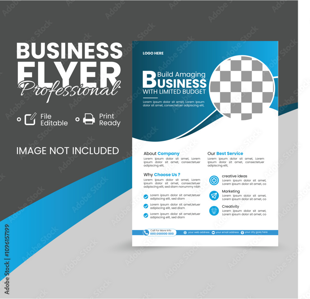 Fototapeta premium professional Flyer Business flyer and creative modern flyer 
