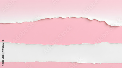 empty Ripped torn paper edges white paper on a black background