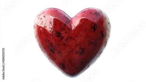 Intricate Red Heart Sculpture