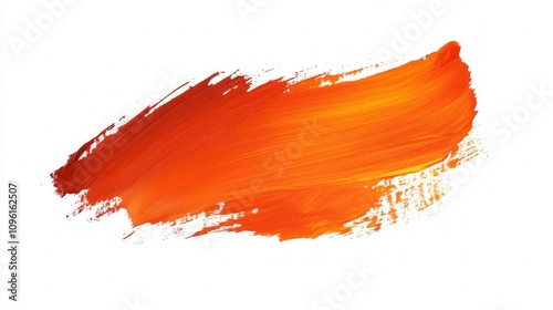 Vibrant Orange Abstract Paint Stroke photo