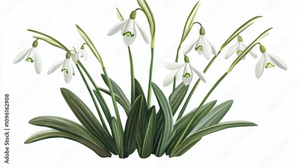 Delicate Snowdrops in Springtime Delicate Snowdrops in Springtime