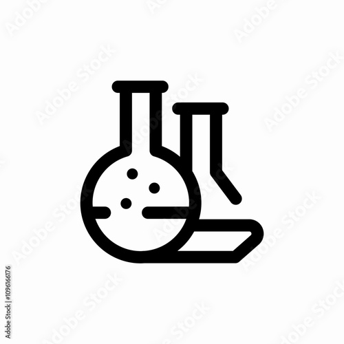 chemistry flask icon sign vector