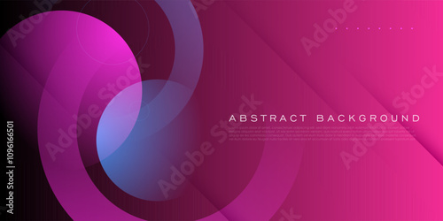 Dynamic dark pink gradient to purple abstract background with circle pattern and lines. Dark pink gradient colorful background. Eps10 vector