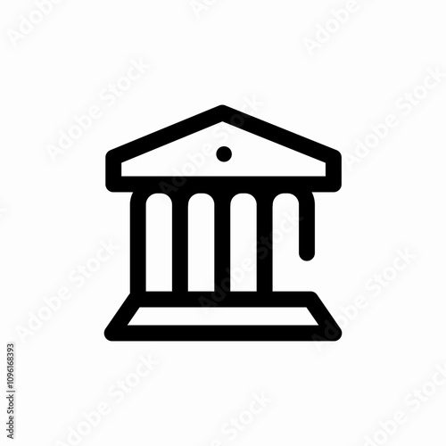 landmark ancient icon sign vector
