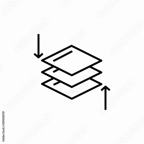 layers stack icon sign vector