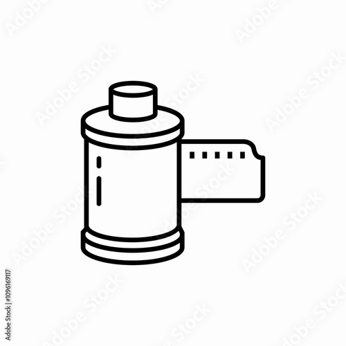 photo camera film icon sign vector