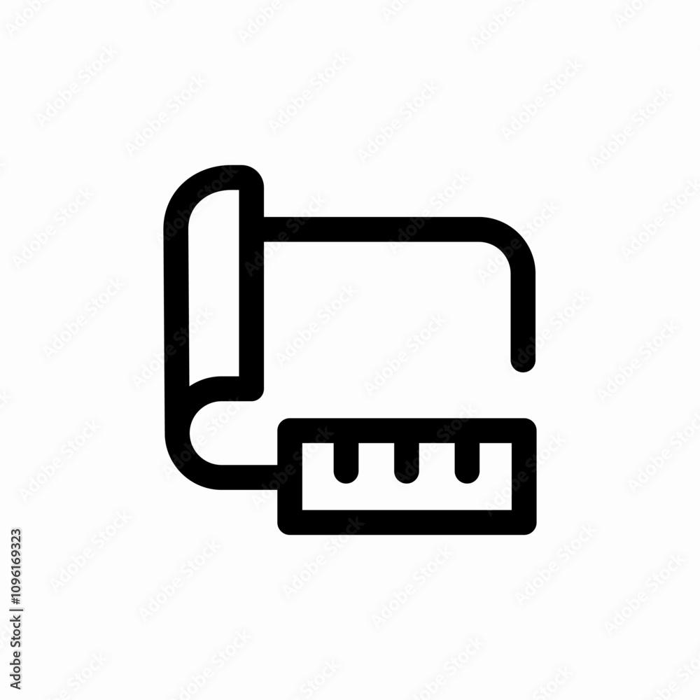 planning paper ruler icon sign vector planning paper ruler icon sign vector