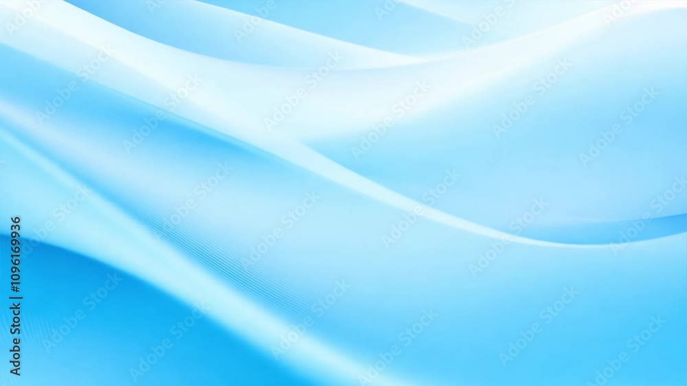 Soft blue waves create serene and calming background, featuring smooth textures and gentle curves, perfect for abstract designs that evoke tranquility and peace.