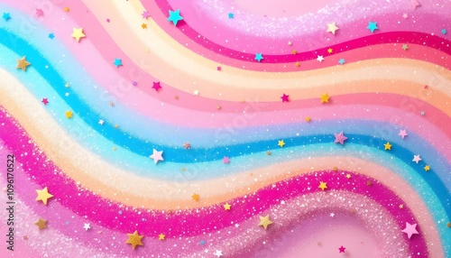 Rainbow color birthday glitter unicorn princess mermaid party pony background little girl fun invite. Rainbow glitter confetti background,  unicorns, mermaids perfect for little girls invitations