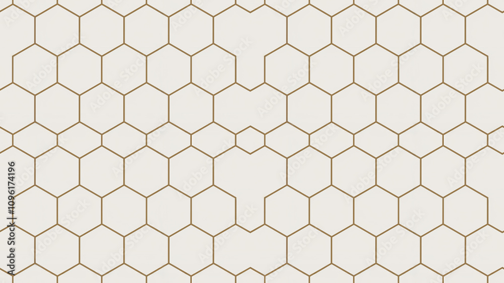 A pattern of honeycomb outlines in a minimalist style A pattern of honeycomb outlines in a minimalist style
