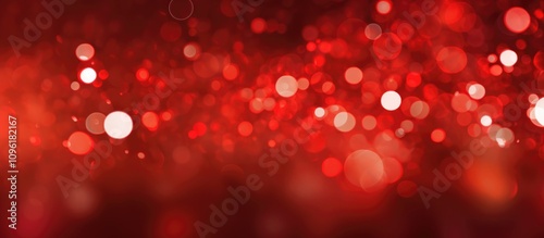 Red bokeh background with vibrant circular spots creating a blurred luminous effect ideal for festive and romantic themes in design projects