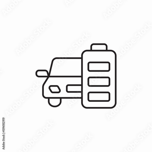 electric car battery icon sign vector