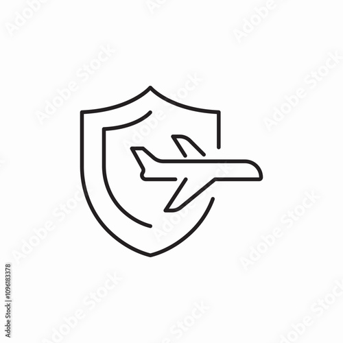flight safety icon sign vector