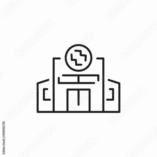 hospital building icon sign vector