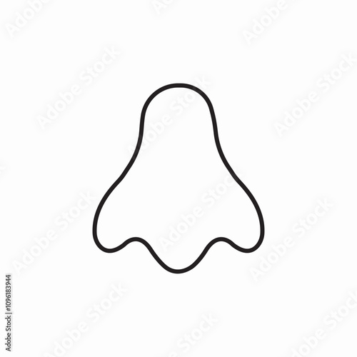 human nose icon sign vector