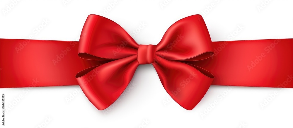 Elegant red bow with intertwined ribbons displayed against a clean white background for festive decoration and gifting purposes.