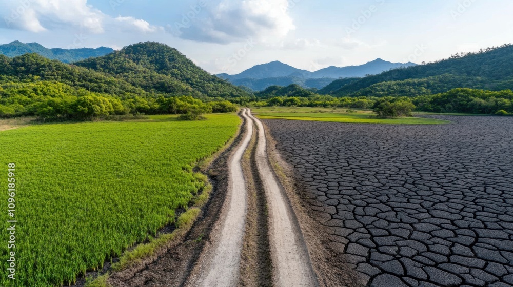 Fototapeta premium Biodiversity Crisis and Landscape Contrast