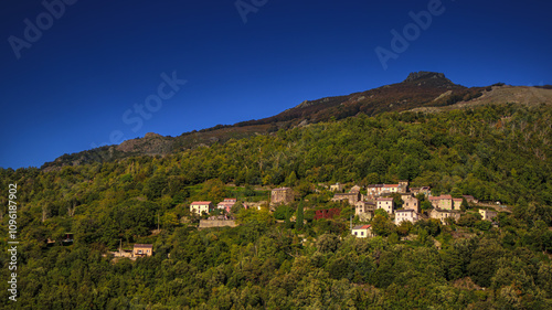 Rustic villages on the island of Corsica in France