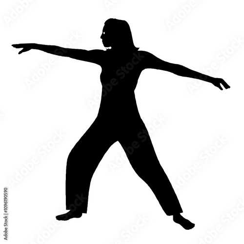 illustration de personne, homme et femme pratiquant activité de fitness, silhouette noire